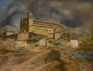Kostel Maluenda Kostel v Maluenda, c. 1924.
