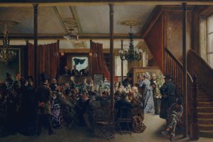 Aukční prodej v Clinton Hall, New York, 1876, 1876. od Ignacio de León Escosura