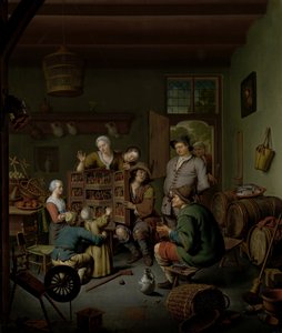 Rybí trh v Antverpách od Ignatius Josephus van Regemorter