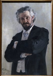 Portrét Alexandra Verzhbiloviče (Verzhbilovic, Verzhibilovic, Vierzbilovich, Wierzbillowicz, Wierzbilovich, Wierzbilovicz, Wierzbilowicz) (1850-1911), violoncelliste russe, en 1895. od Ilya Efimovich Repin
