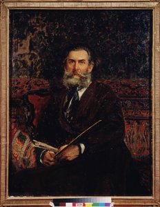 Portrait du peintre Alexey Bogolyubov (Bogolyubov y Bogolyubov) (1824-1896). Peinture de Ilya Yefimovich Repin (Ilya Repine) (1844-1930), huile sir toile od Ilya Efimovich Repin