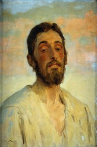 Portrét muže (olej na plátně) od Ilya Efimovich Repin