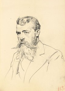 Portrét muže s knírkem a vousy, c. 1872-1875 od Ilya Efimovich Repin