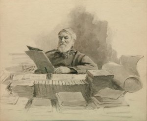 Portrét autora Dmitrije Grigoroviče 1822-1899, 1894 od Ilya Efimovich Repin