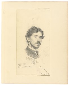 Autoportrét, 1873 od Ilya Efimovich Repin