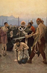 Svatý Mikuláš z Myry zachrání tři nevinné před smrtí od Ilya Efimovich Repin