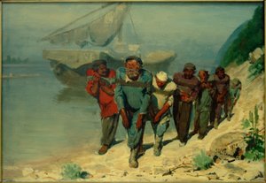 Studie o Wolgatreidlerovi od Ilya Efimovich Repin