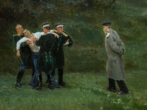 DUEL (detail) od Ilya Efimovich Repin