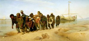 Lodníci na Volze od Ilya Efimovich Repin