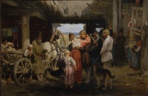 Sbohem rekrutů, 1879 od Ilya Efimovich Repin
