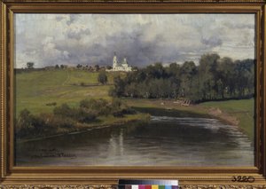 Pohled na vesnici Varvarino (Rusko). Obraz Ilja Repin (Ilia Repin) (1844-1930), olej na plátně od Ilya Efimovich Repin