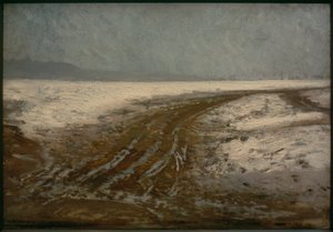 Cesta (silnice ve sněhu) od Ilya Efimovich Repin