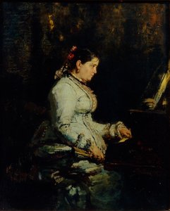 Žena u klavíru, 1880 od Ilya Efimovich Repin