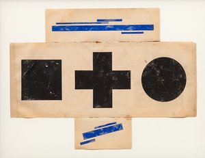 Suprematistický vzor, asi 1921 od Ilya Grigorevich Chashnik
