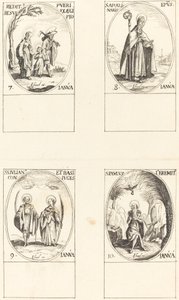 Návrat z Egypta; sv. Apolinář; St. Julian a Basilissa; Svatý Pavel poustevník od Imitator of Jacques Callot