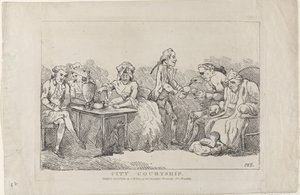 Městské námluvy, 1786., 1786. od Imitator of Thomas Rowlandson.