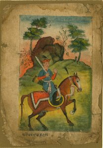 indický ozbrojený kavalerista, c. 1500