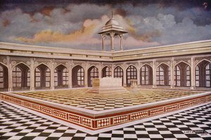 Agra: Akbarova hrobka s mramorovými budovami (barevné foto) od Indian photographer