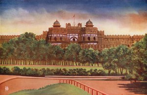 Brána Dillí, pevnost Agra (barevné foto) od Indian photographer