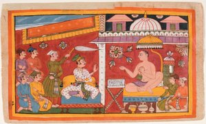 Učitel džinismu přijme prince a jeho družinu od Indian School