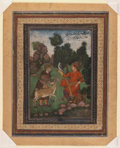 Sokolník a hajný, cca 1600 (wc na papíře) od Indian School