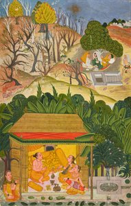 Letní měsíc, folio z Baramasy, kolem roku 1750 od Indian School