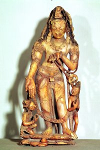 Postava Avalokitéšvary z Kašmíru od Indian School