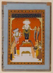 Oddanosti Nagadevata, Rádžasthán, kolem roku 1790 (wc a zlato na papíře) od Indian School