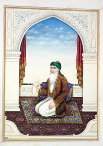 Fakir Syad Nur-o-Deen, z Království Paňdžáb, jeho vládci a náčelníci, svazek I, svazek 27 akvarelových studií od neidentifikovaného indického umělce, kolem roku 1840 (wc na papíře) od Indian School
