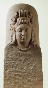 Postava Ekmukha Shiva-Linga z chrámu v Khoh (pískovec) od Indian School