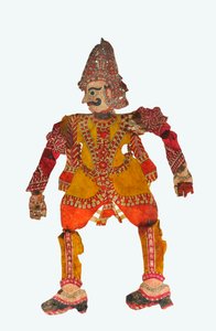 Obří stínová loutka z Karnataka (kůže) od Indian School