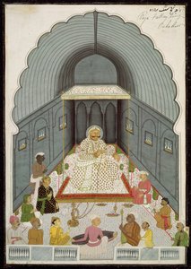 V. 70.4 Fateh Singhs (1769-1818) hudební večírek, kolem 1770-80 od Indian School