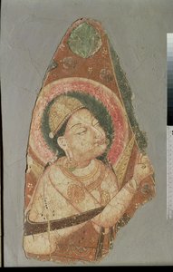 Indra, Balawaste, 7.-8. století (nástěnná malba) od Indian School