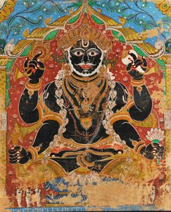 Jagannath (nástěnná malba) od Indian School
