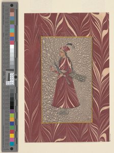 Lady Carrying a Peacock, Bijapur, c.1660 od Indian School