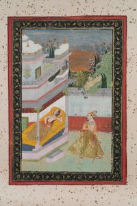 Lalit Ragnini, cca 1790 (kvaš na papíře, zlaté zdobení) od Indian School