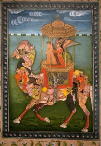Kouzelný velbloud. Malovaná miniatura, kolem roku 1750, umění Rádžasthánu a Pahari (Indie). Národní muzeum Koreje, Soul (Jižní Korea). od Indian School