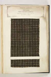 Materiál pro pantalony, Loodiana, Paňdžáb, kusové zboží, ze sbírky indických textilních výrobců, John Forbes Watson, publikoval v roce 1866 od Indian School