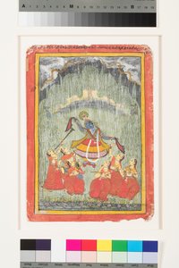 Megh Malar Raga, cca 1720 (neprůhledné bez papíru na papíře) od Indian School