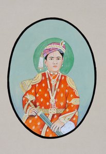 Miniaturní malba mahárádži Gangy Singha Bikanera od Indian School
