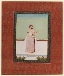 Munir al-Mulk Bahadur, 1875-1900 (neprůhledné wc a zlato na papíře) od Indian School