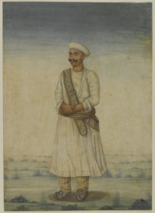 Portrét muže (akvarel na papíře) od Indian School