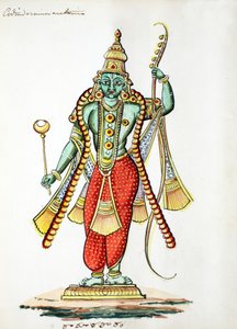 Ráma, 7. avatar Višnua (wc na papíře) od Indian School