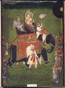Rana Jawan Singh z Mewar (akvarel na papíře) od Indian School