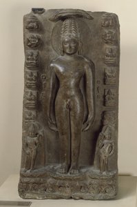 Reliéf zobrazující Vrishabha, první Tirthankara od Indian School