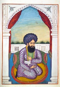 Sirdar Mohammad Sultan Khan, z Království Paňdžáb, jeho vládci a náčelníci, svazek II, svazek 30 akvarelových studií od neidentifikovaného indického umělce, kolem roku 1840 (wc na papíře) od Indian School