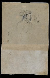 Sultan Khurram (Shah Jahan) (inkoust na papíře) od Indian School