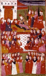 Smrt Abu Bakra, ilustrace z Hamla-i-Haydari, Mirza Muhammad Rafi Bazil, 1808 od Indian School