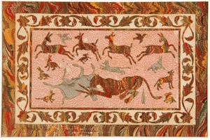The Tigers Prey, cca 1650 (neprůhledné wc a zlato na papíře) od Indian School