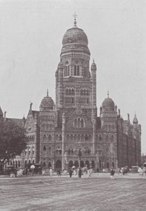 Bombaj / Mumbai: Městský úřad (čb fotografie) od Indian photographer
